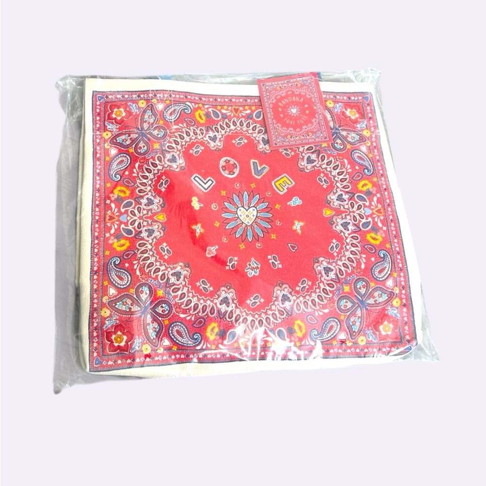 Brighton Red & Blue Paisley Bandana tote summer bag